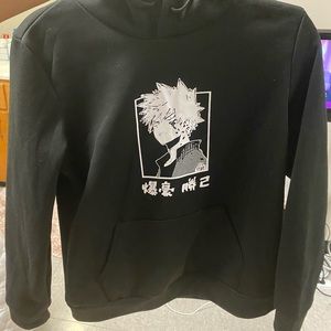 Black My hero academia hoodie